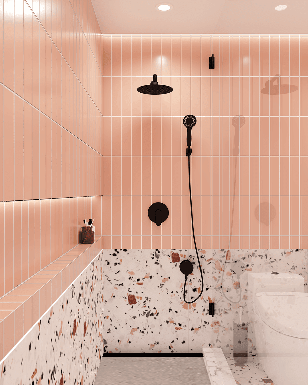 Modern Pink Candy Style Bathroom in Richmond Hill-3